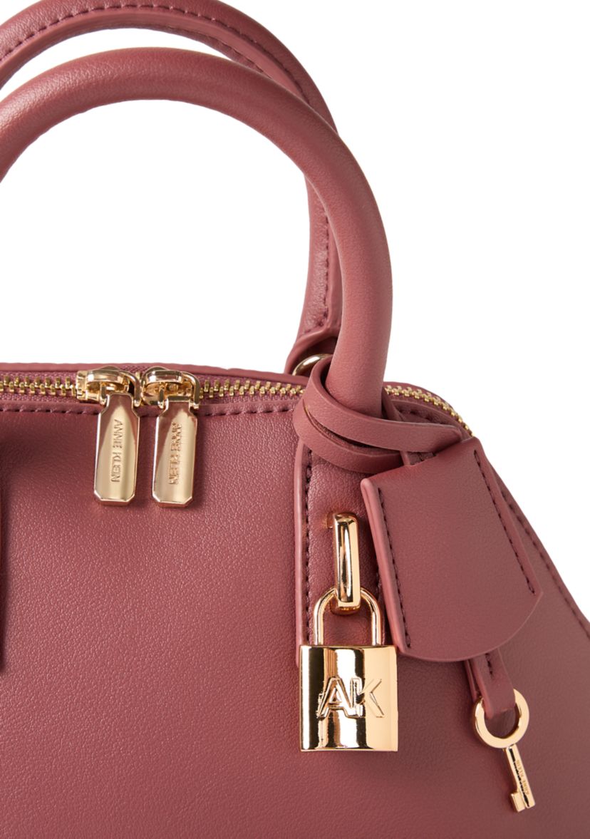 Small Angled Bowler Bag with Convertible Strap