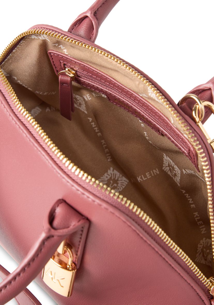 Small Angled Bowler Bag with Convertible Strap