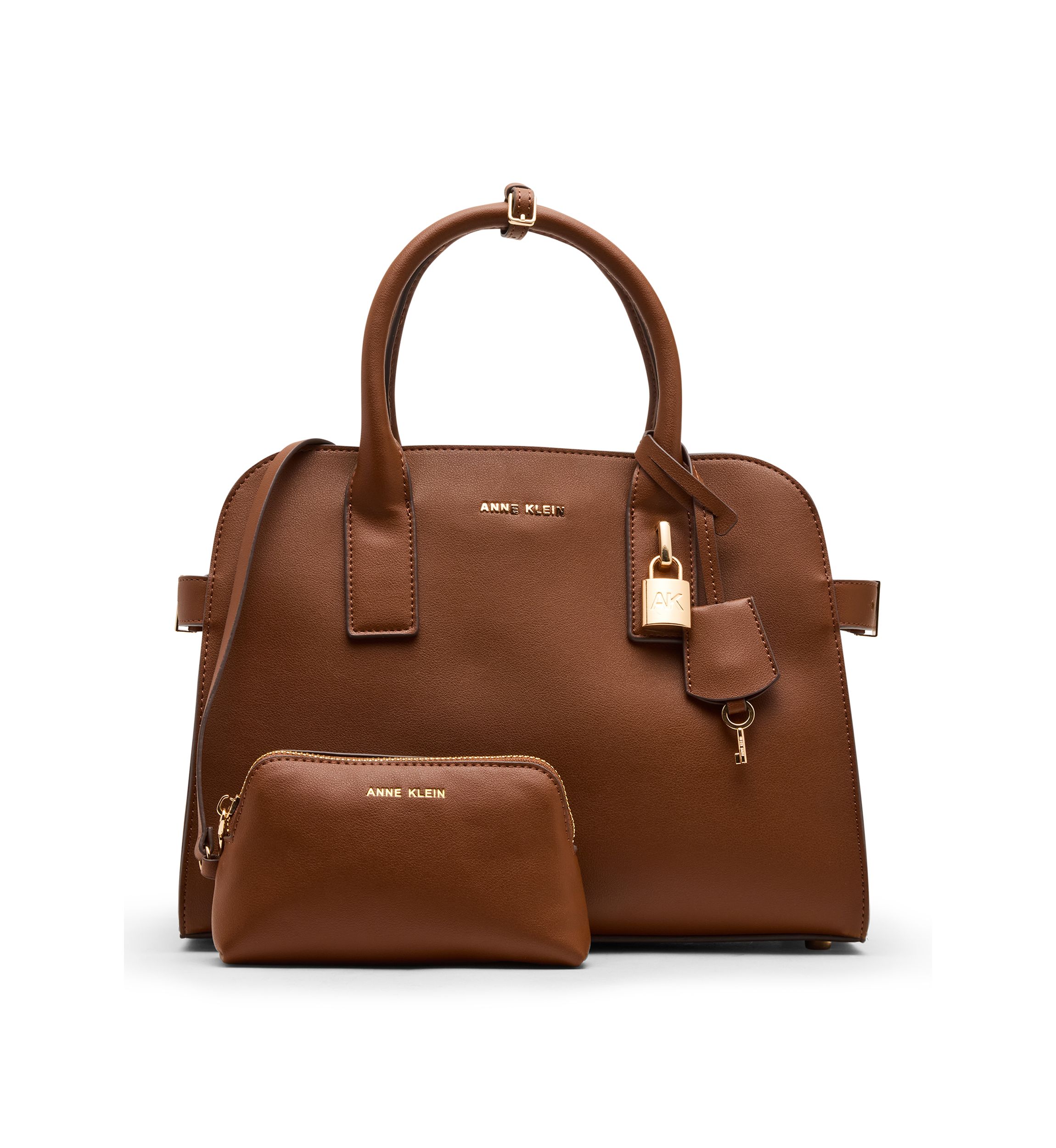 Small Curved Satchel with Detachable Strap
