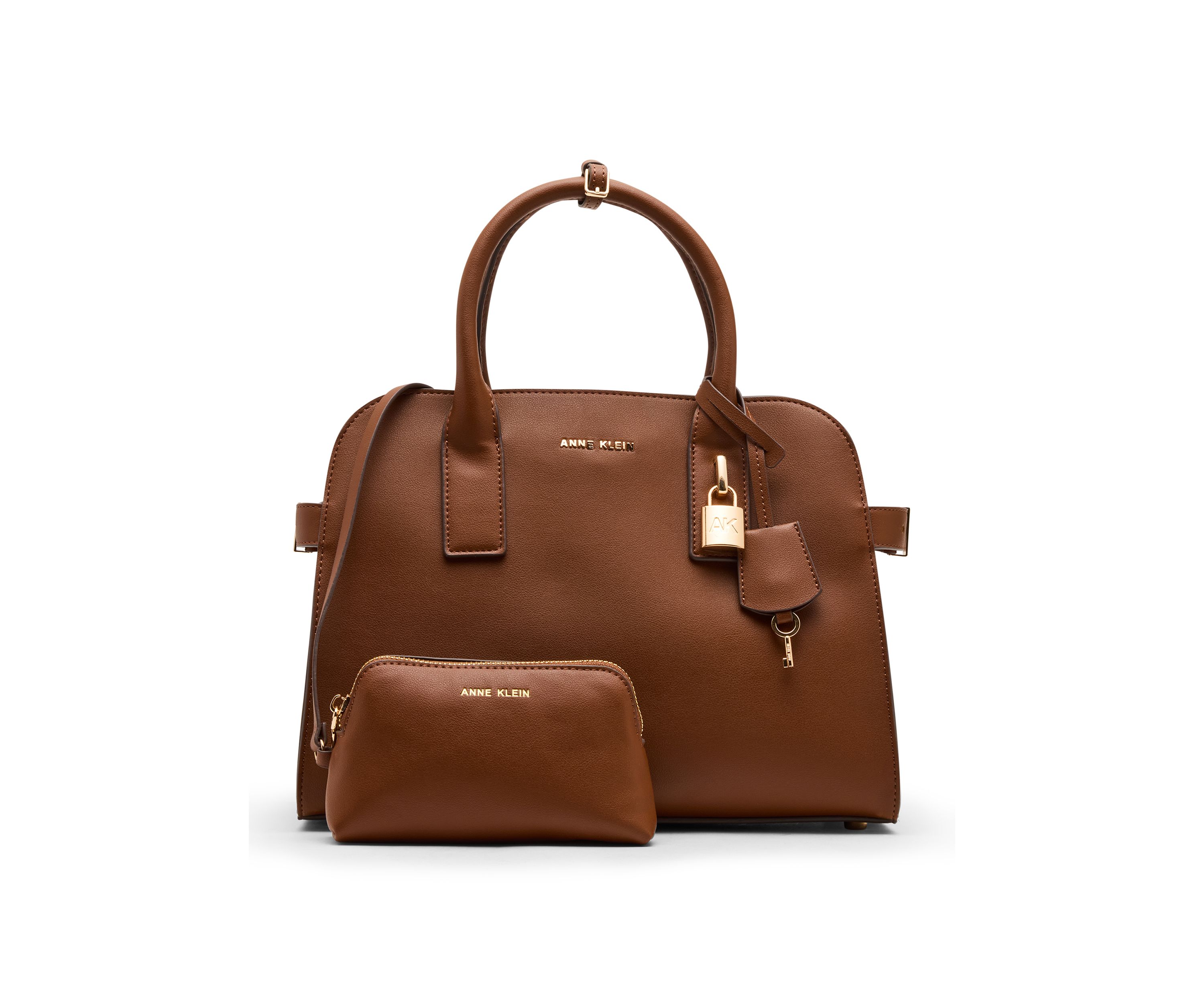 Small Curved Satchel with Detachable Strap