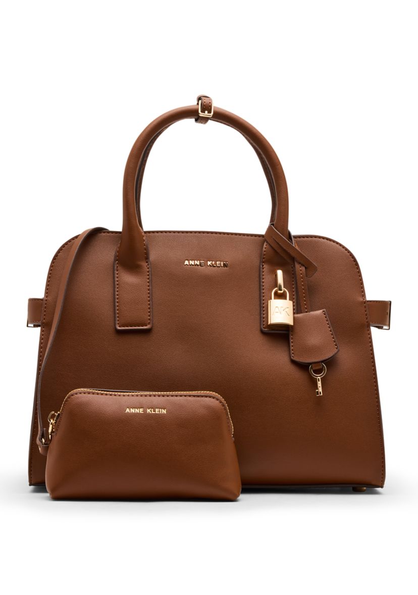 Small Curved Satchel with Detachable Strap