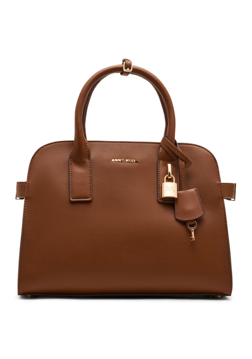 Small Curved Satchel with Detachable Strap