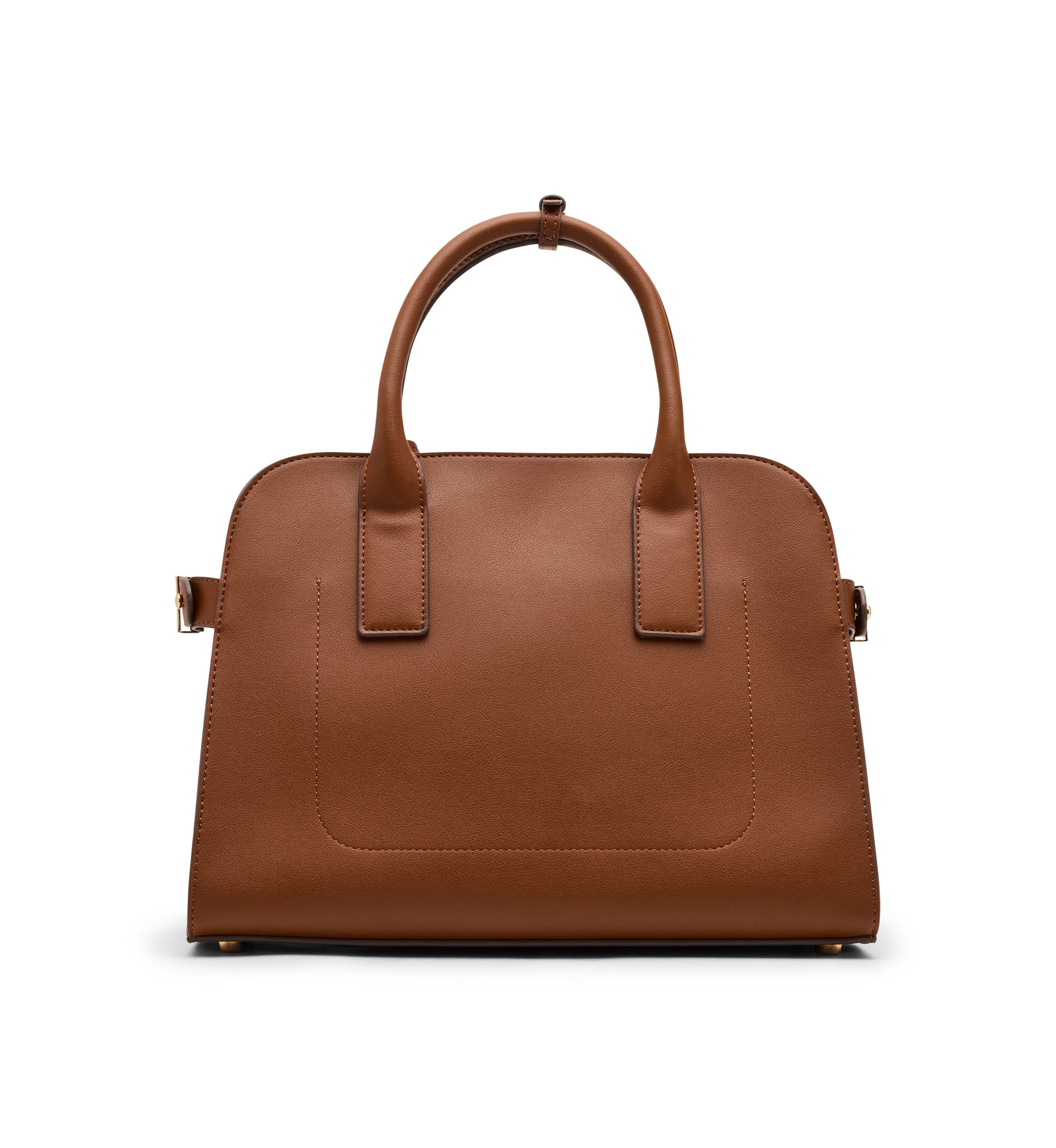 Small Curved Satchel with Detachable Strap