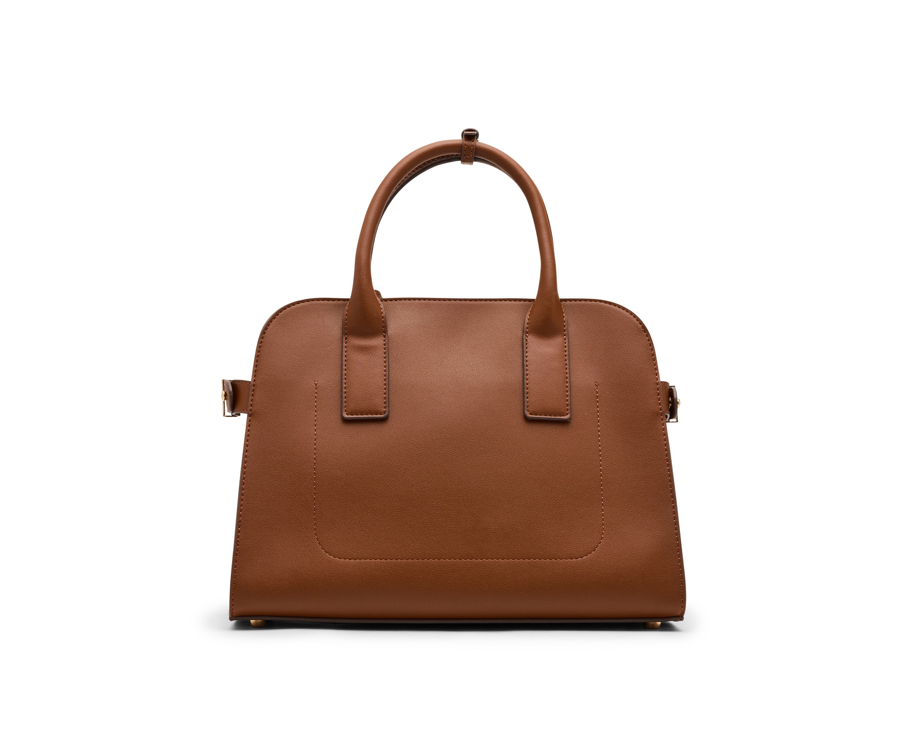 Small Curved Satchel with Detachable Strap