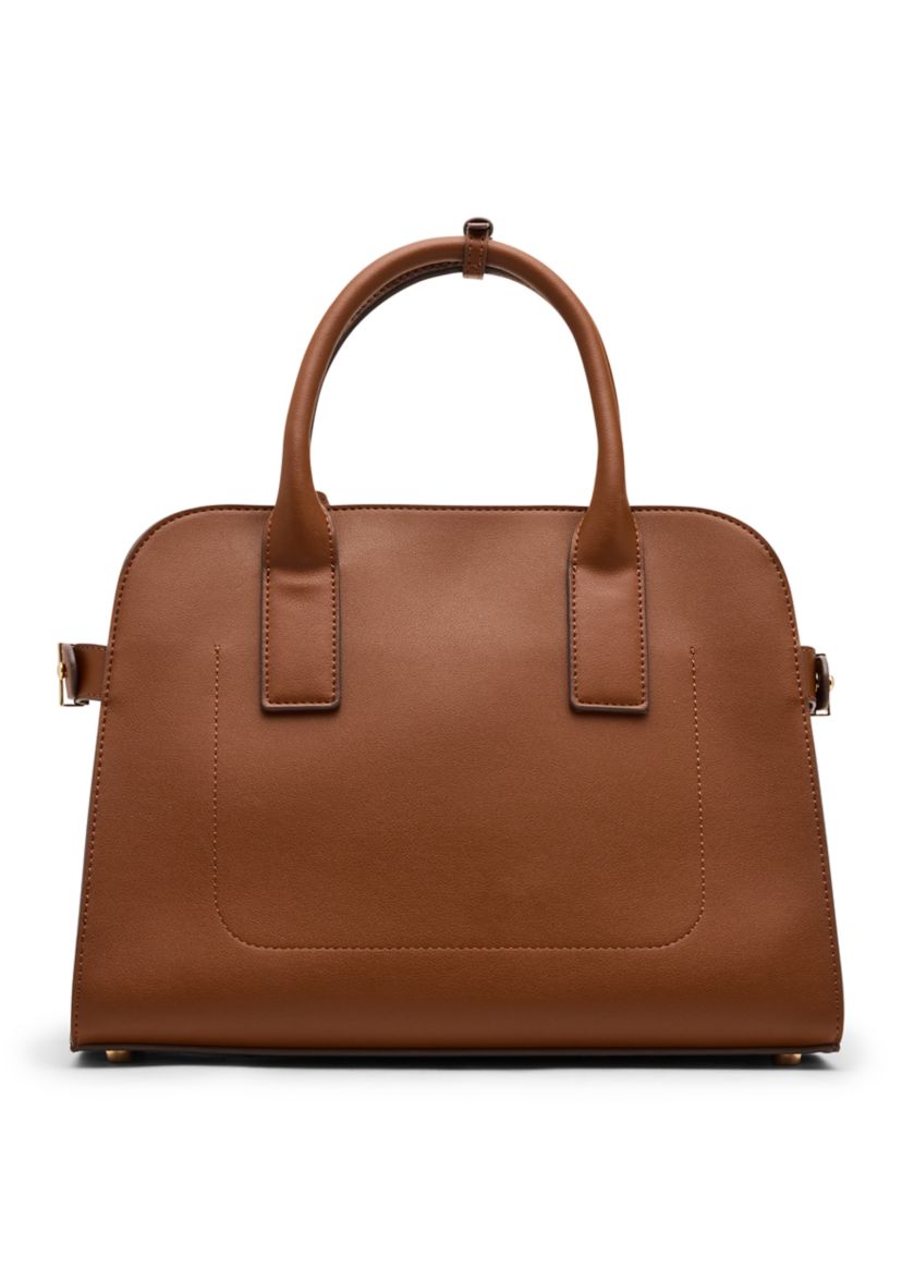 Small Curved Satchel with Detachable Strap