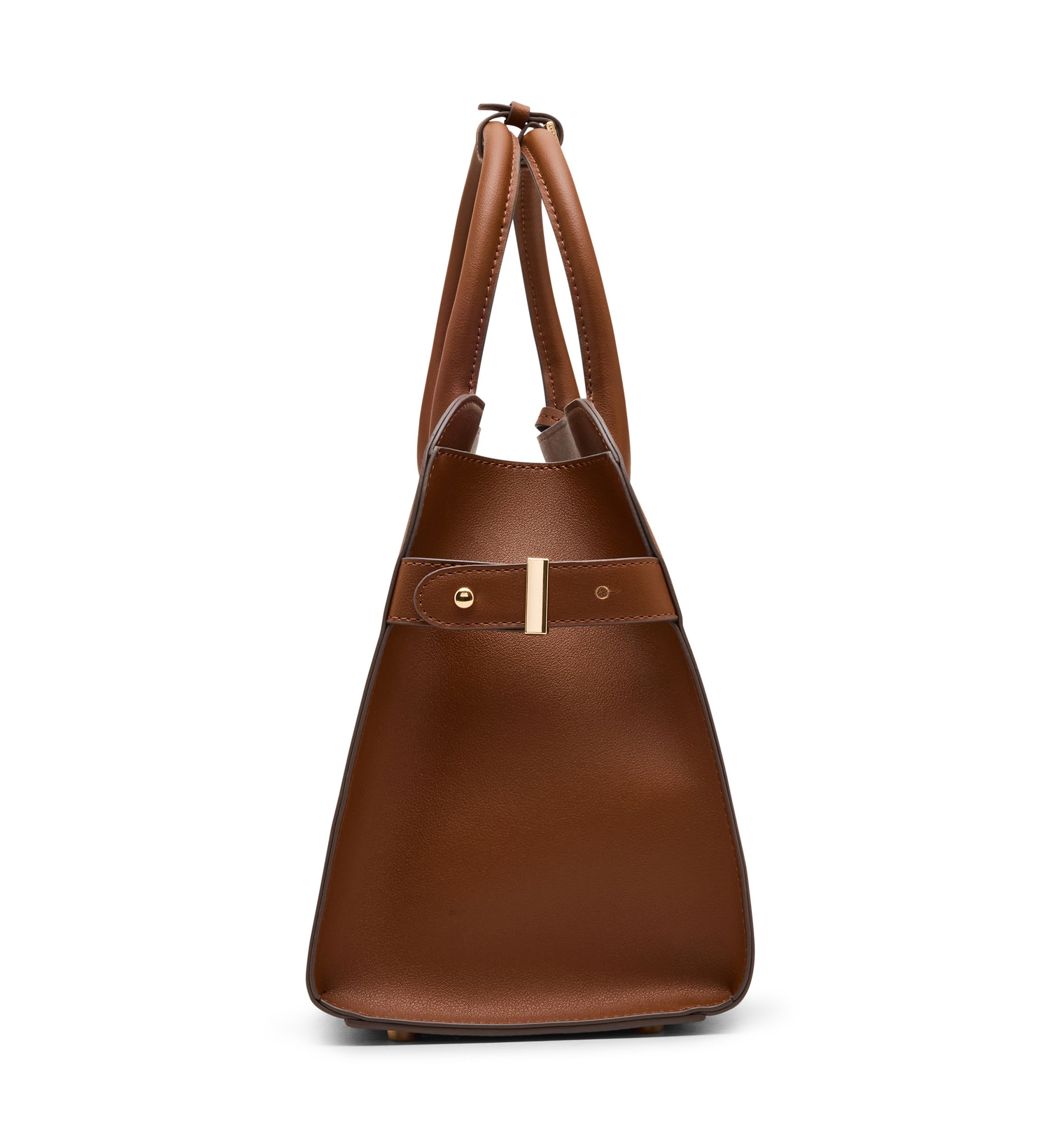 Small Curved Satchel with Detachable Strap