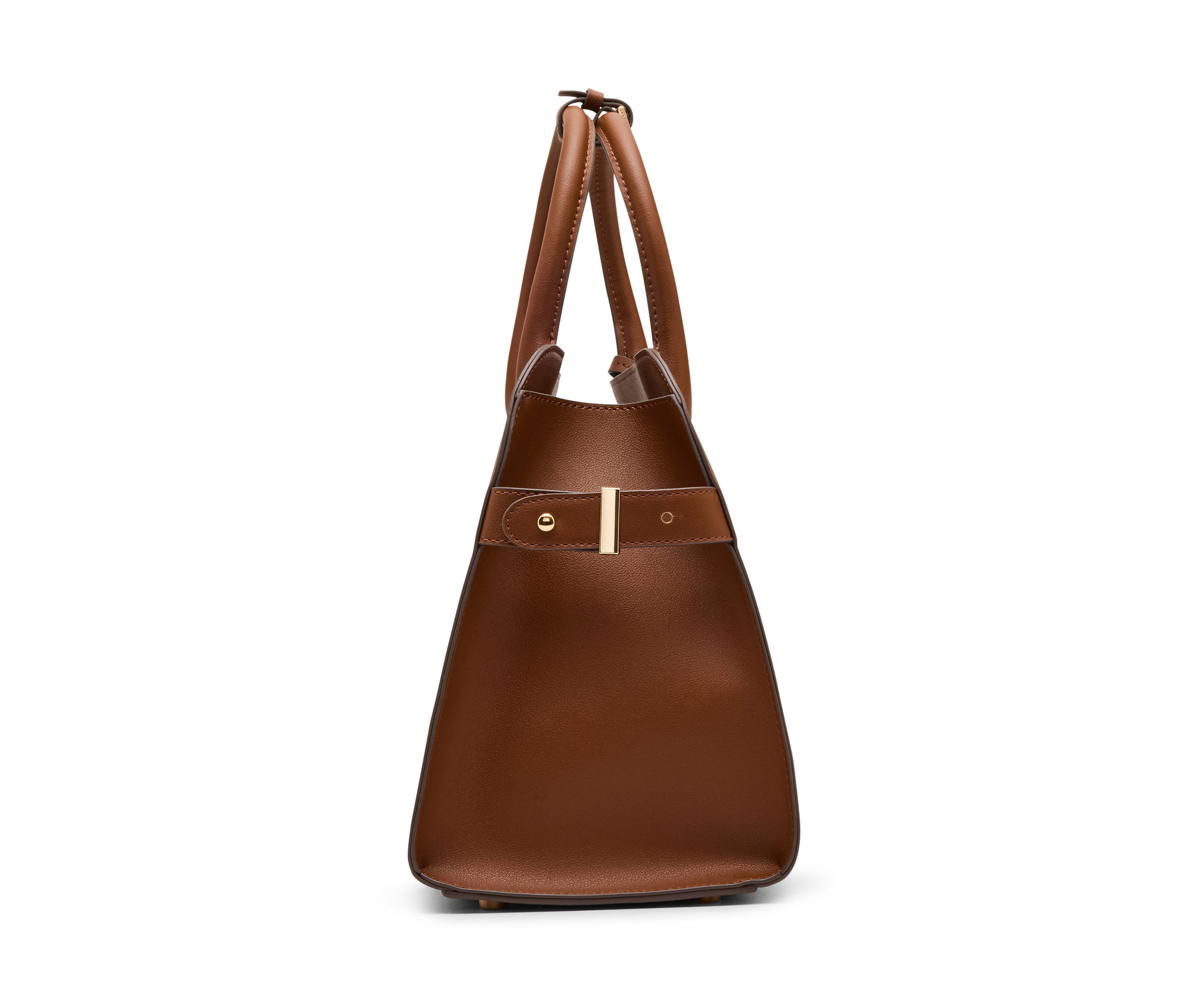 Small Curved Satchel with Detachable Strap