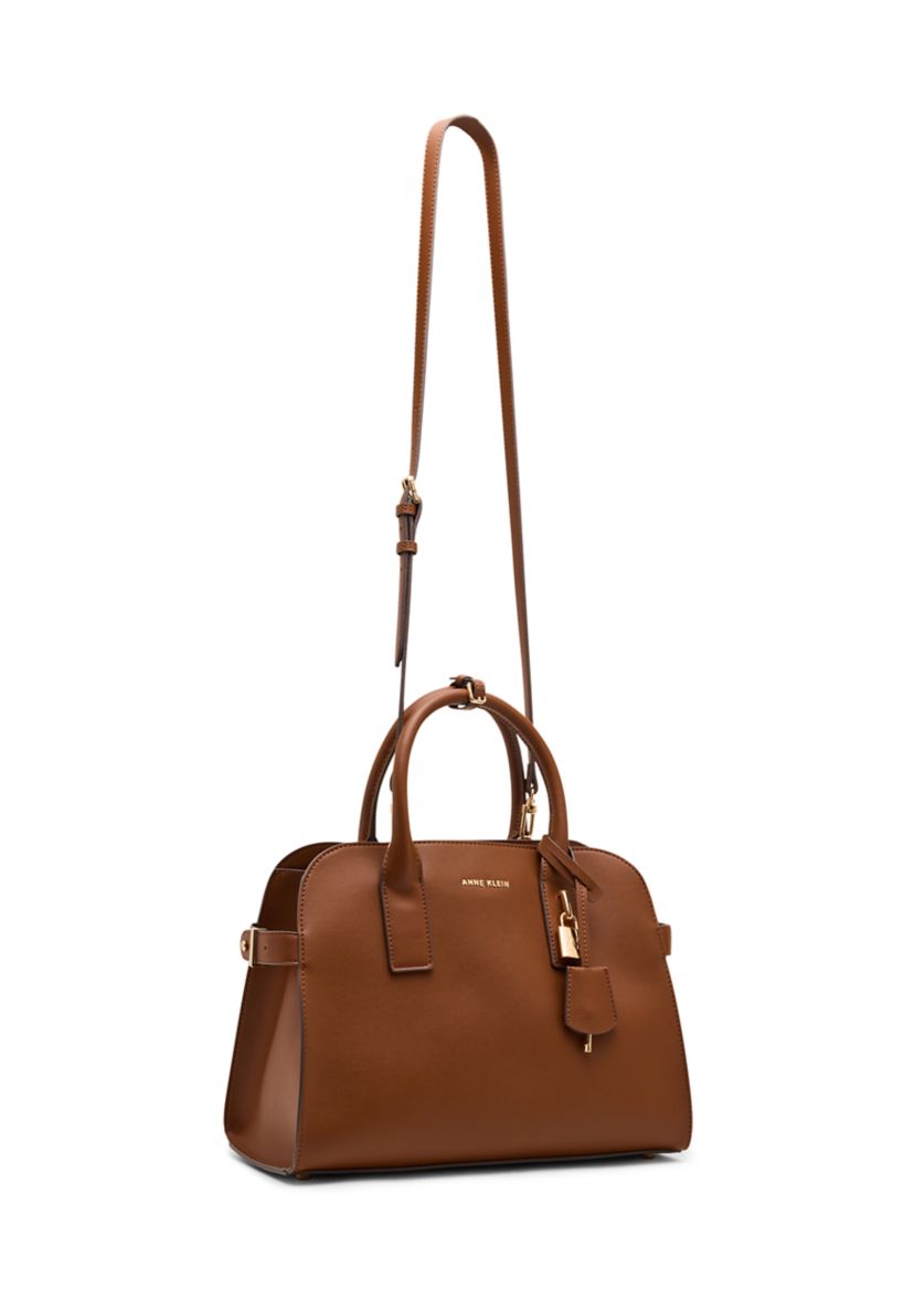 Small Curved Satchel with Detachable Strap