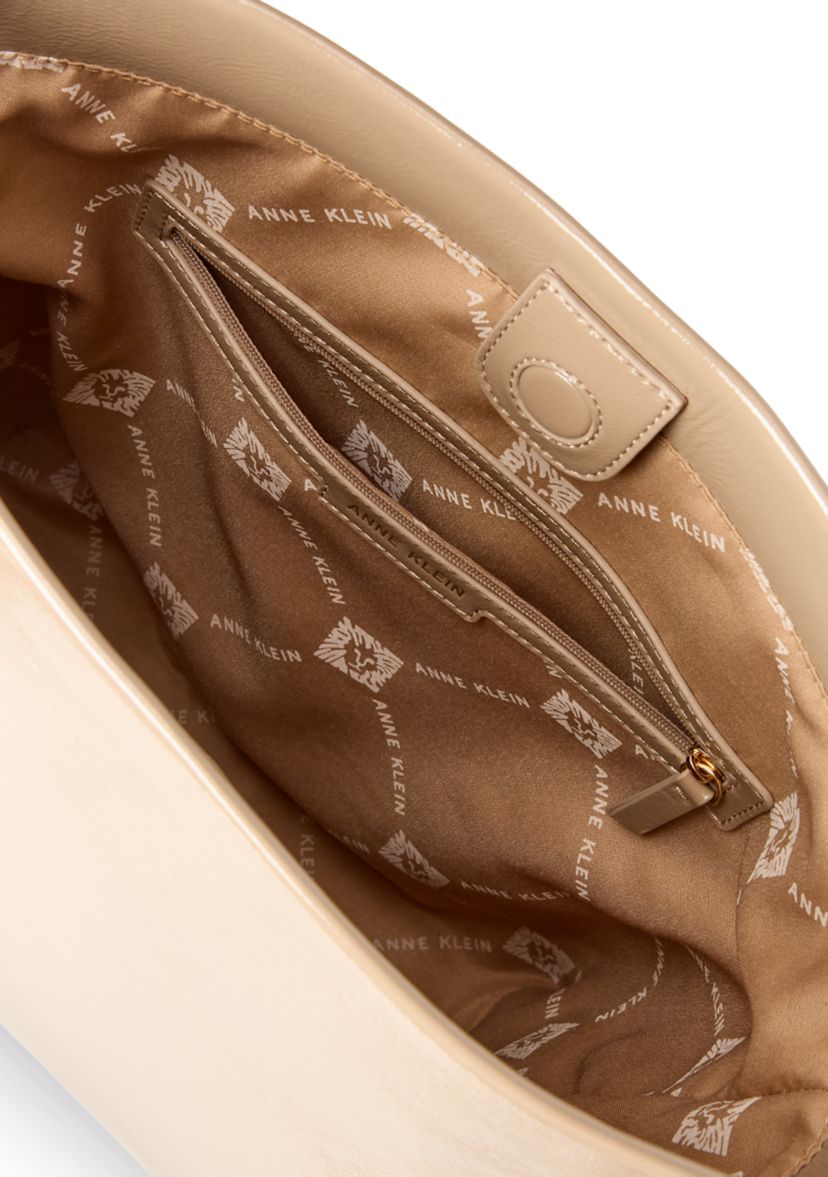 Medium Crinkle Patent Hobo Bag