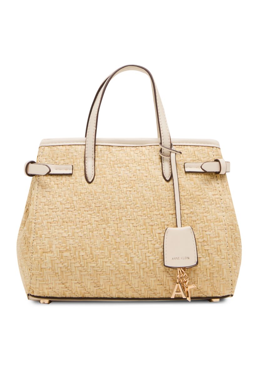 Anne Klein Straw Satchel Bag | Belk