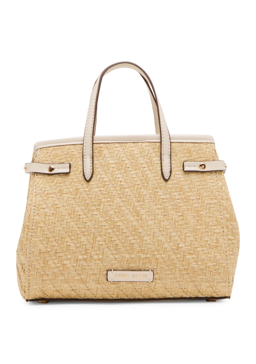 Anne Klein Straw Satchel Bag | Belk