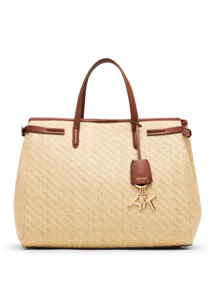 Anne Klein Medium Straw Satchel Bag | Belk