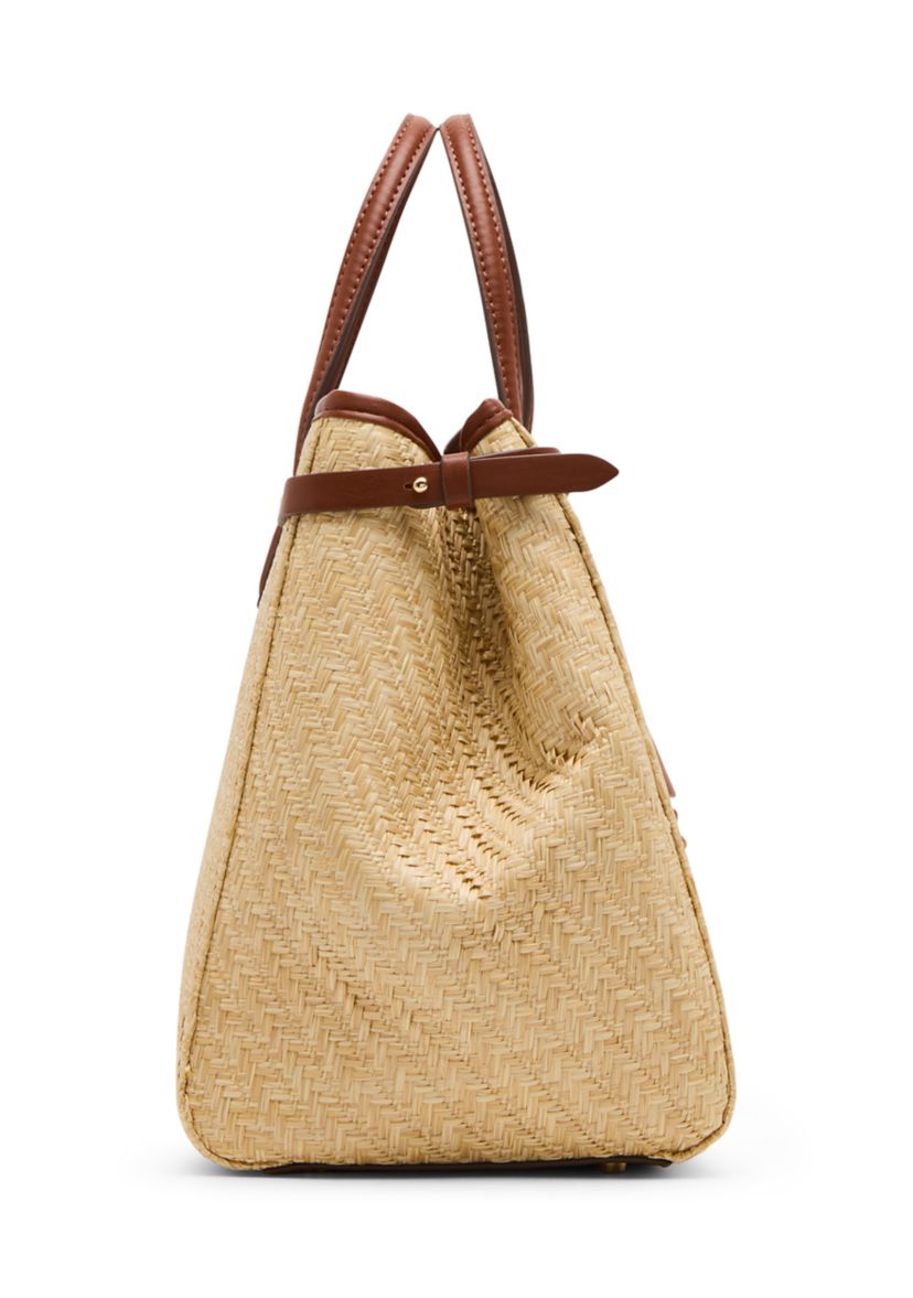 Anne Klein Medium Straw Satchel Bag | Belk