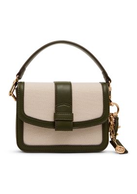 Anne Klein Flap Canvas Crossbody Bag