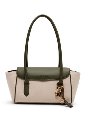 Anne Klein Canvas Shoulder Bag with Charm