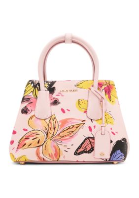Anne Klein Bonded Butterfly Print Satchel with Strap