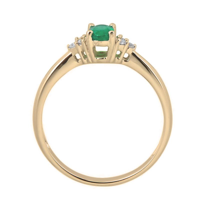 EMERALD Ring in 10K YELLOW GOLD