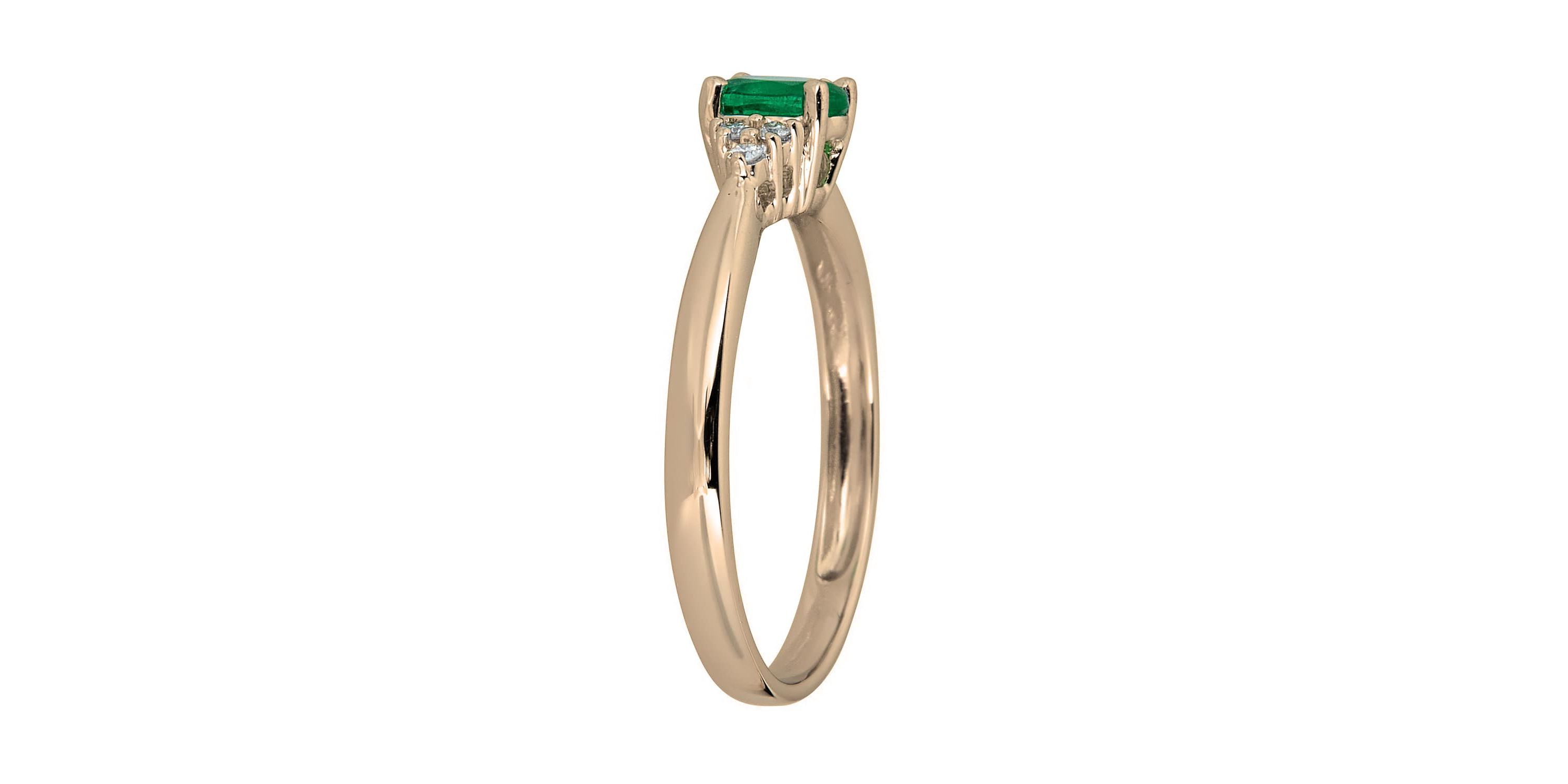 EMERALD Ring in 10K YELLOW GOLD
