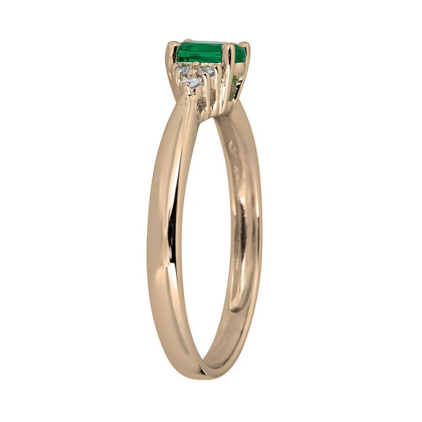 EMERALD Ring in 10K YELLOW GOLD