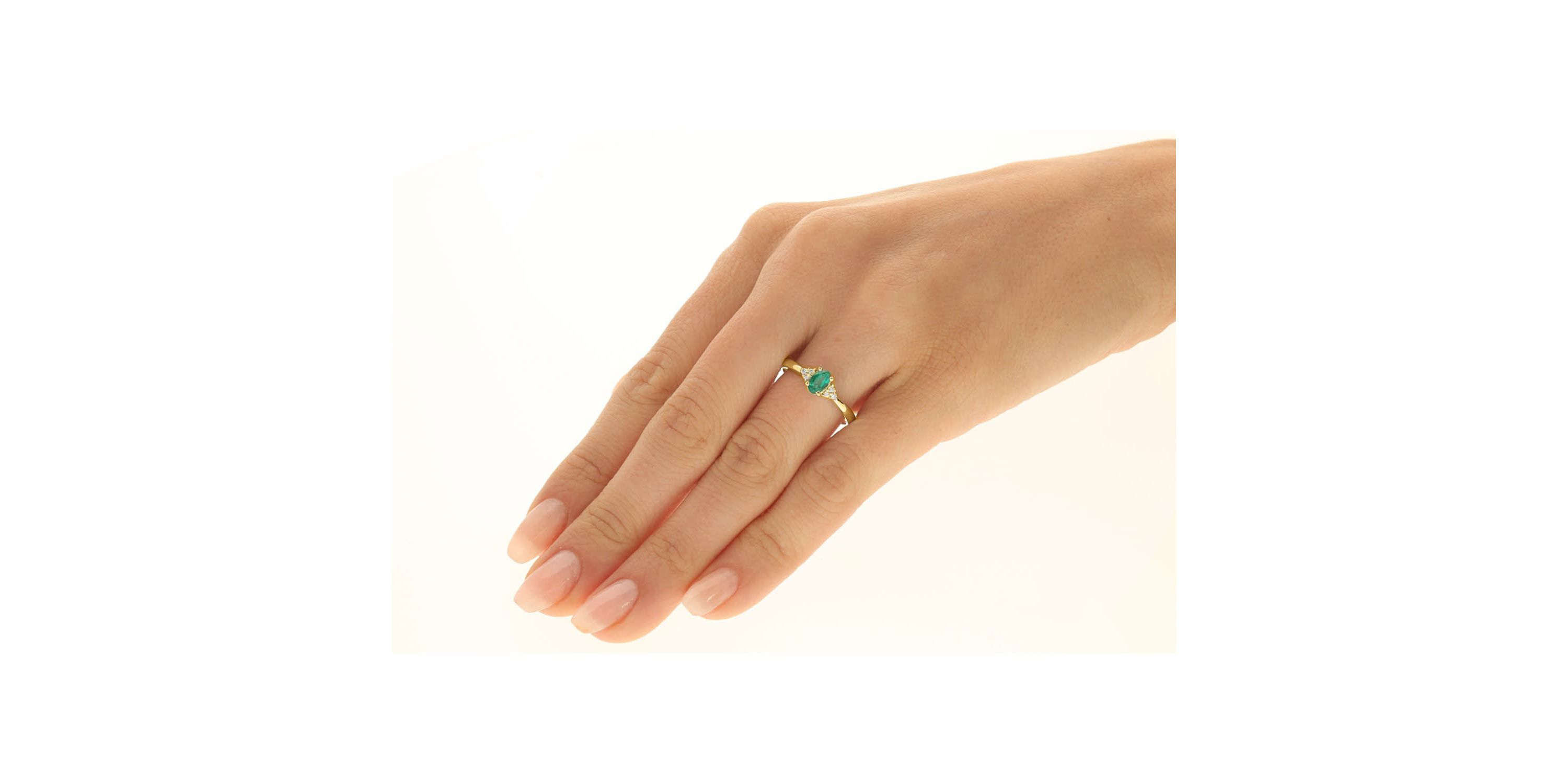EMERALD Ring in 10K YELLOW GOLD