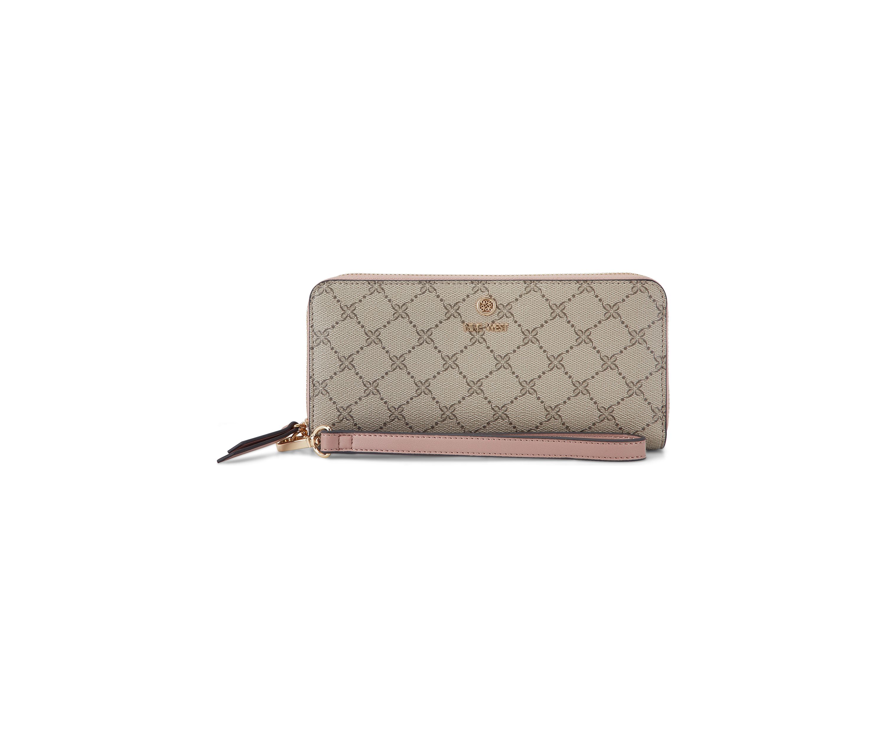 Womens Lock Up Zip Around Wristlet Wallet 