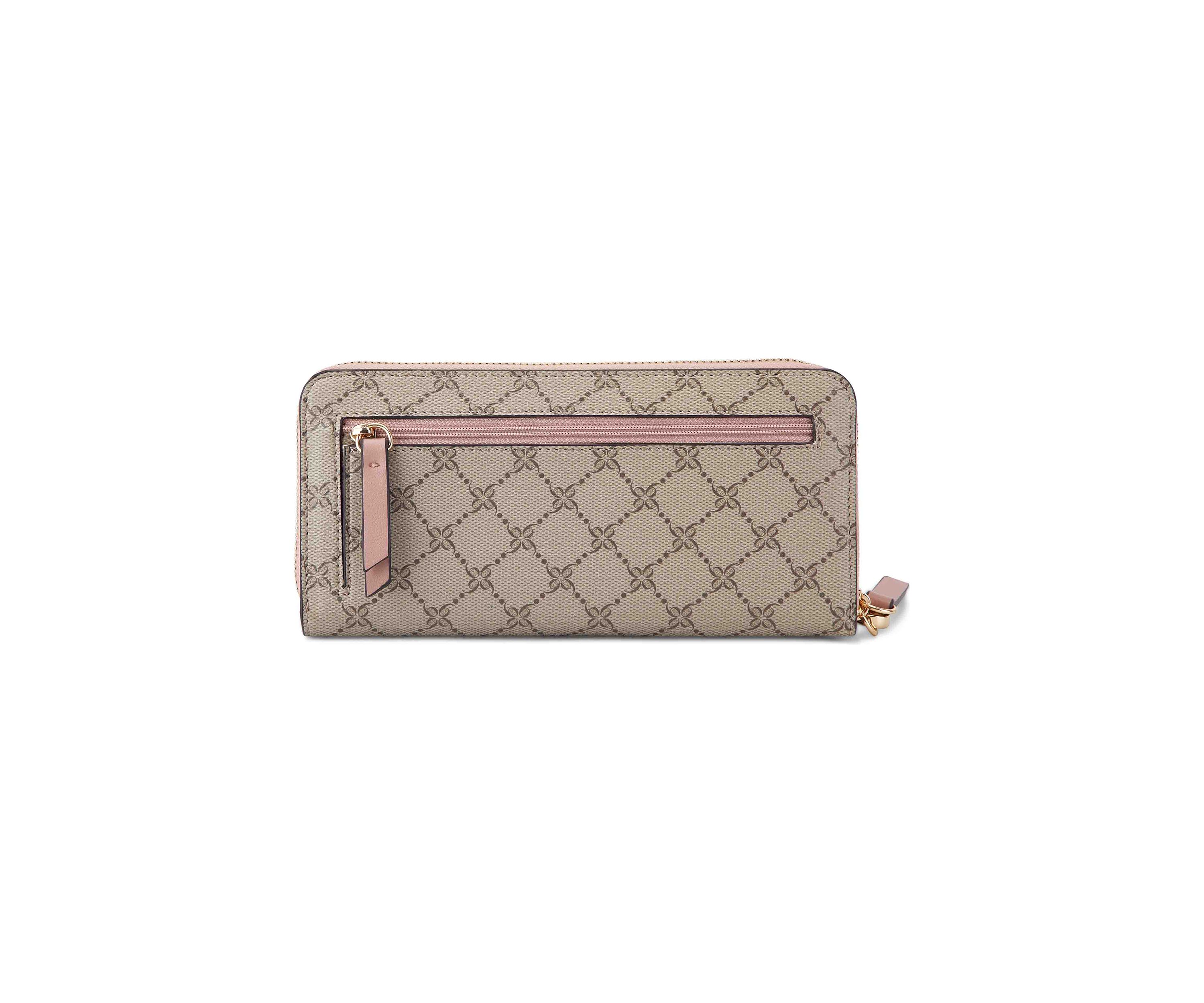 Womens Lock Up Zip Around Wristlet Wallet 