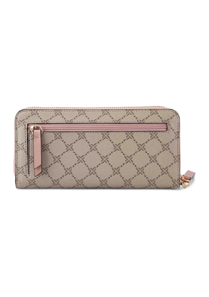 Womens Lock Up Zip Around Wristlet Wallet 
