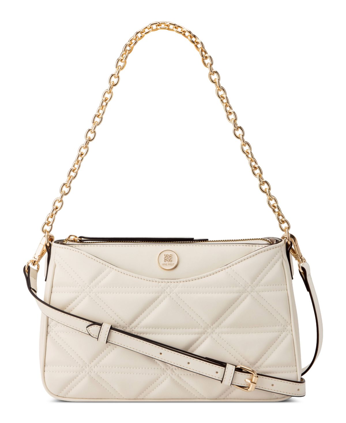 Nine West Borsa a tracolla Josey Mini Satchel, nero, Medium