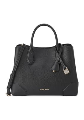 DKNY Bryant North South Leather Tote Bag, Black