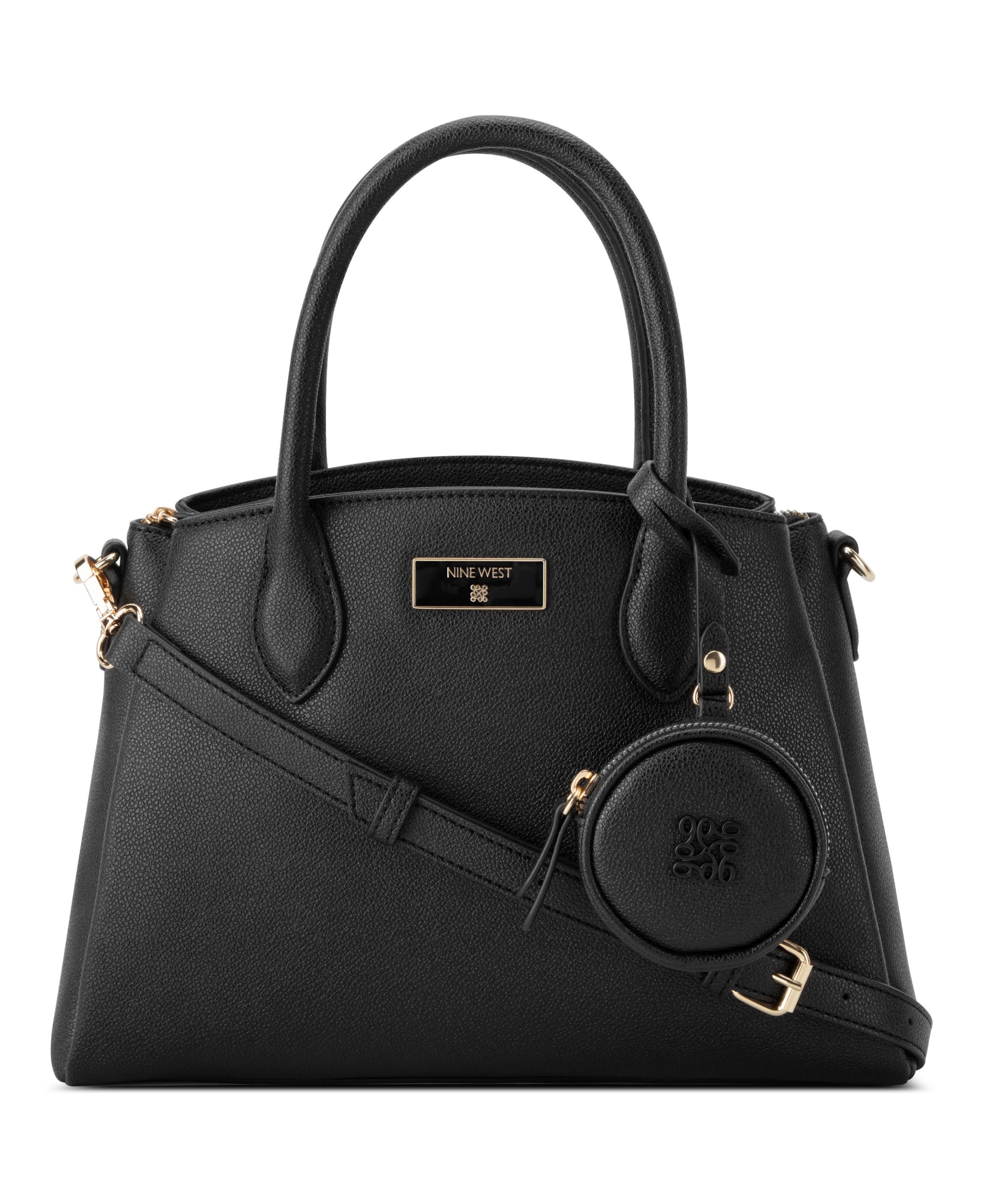 Nine West Women's Mary Satchel Satchel, Black, Size O/S