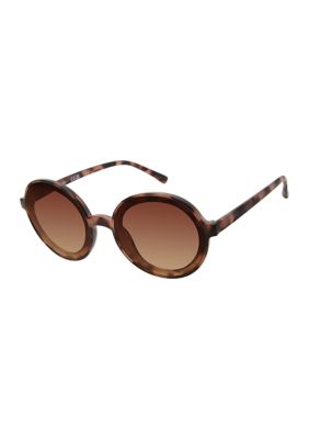 Plastic Round Flush Lens Sunglasses