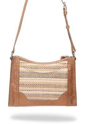 Melissa Straw Zip Crossbody