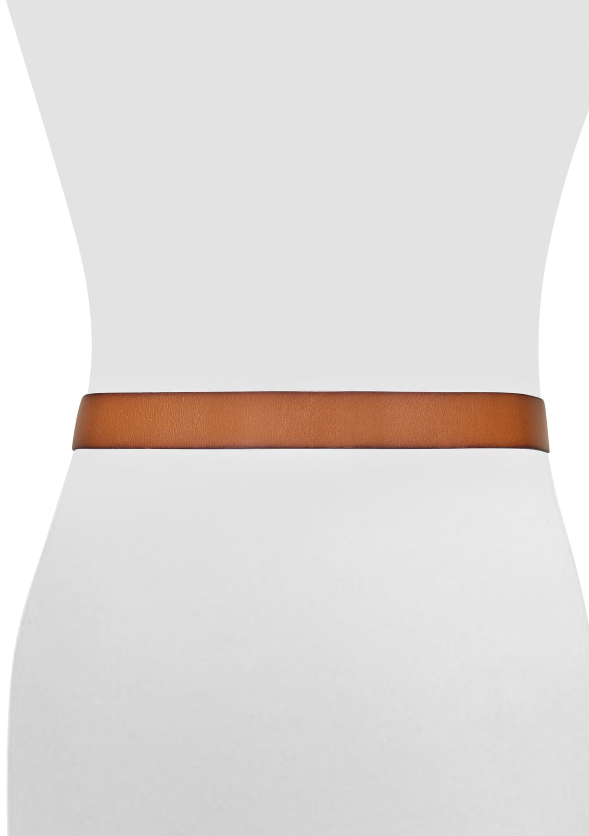 38 Millimeter Flat Strap Large Buckle Leather Belt 