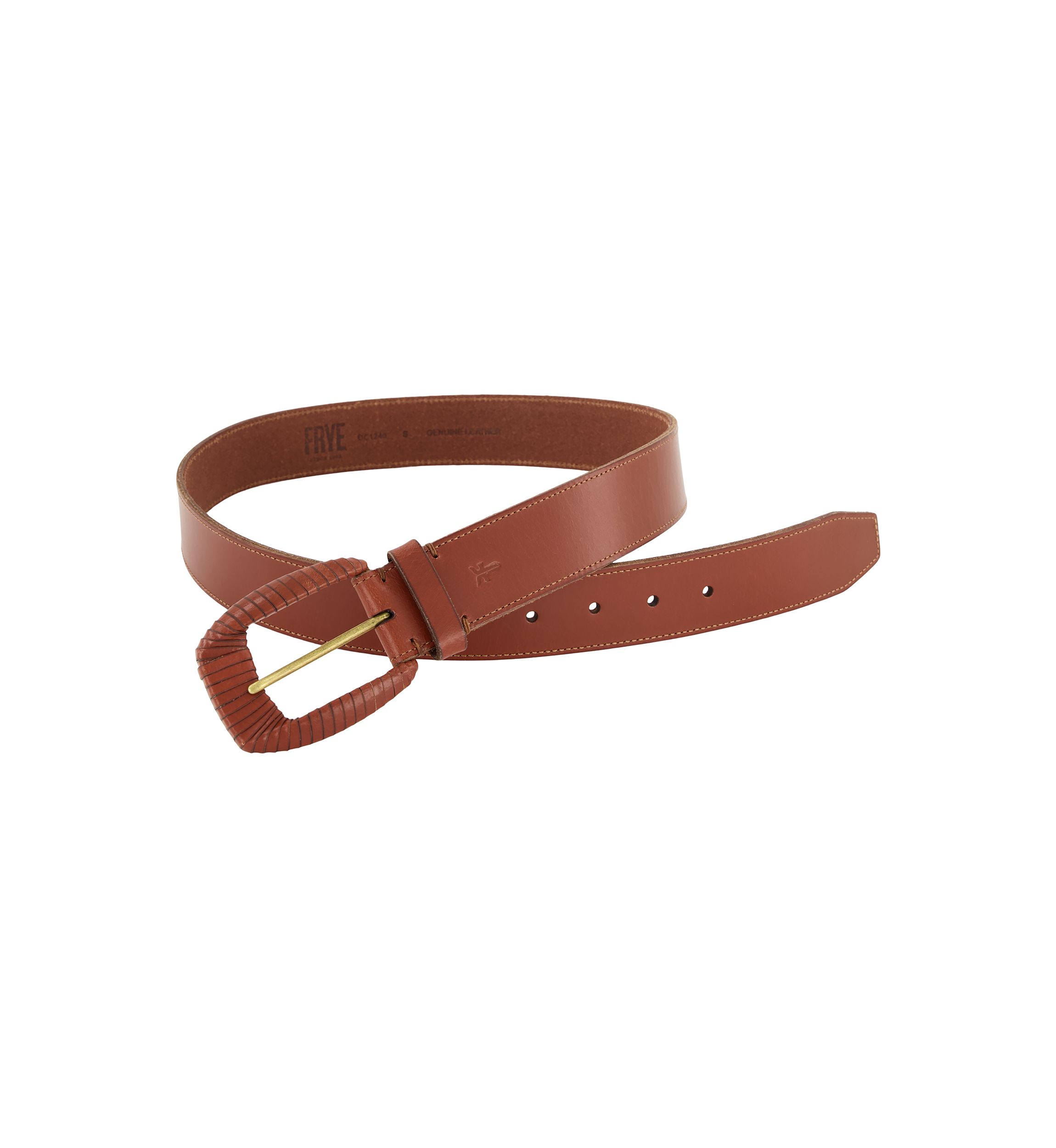 35MM Wrapped Buckle Leather Belt