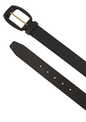 35MM Wrapped Buckle Leather Belt