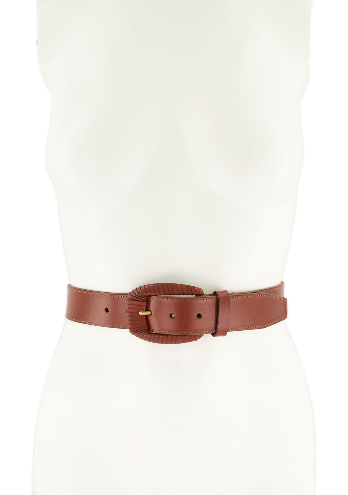 35MM Wrapped Buckle Leather Belt