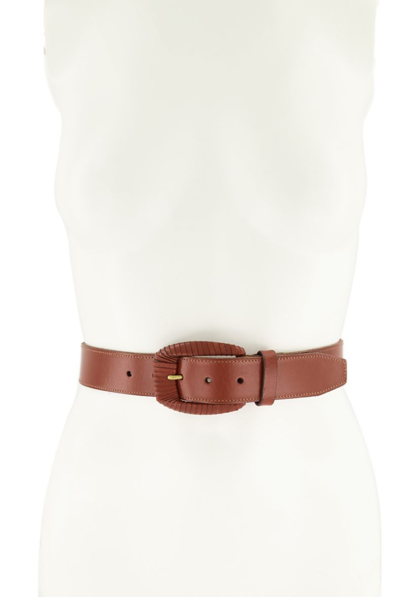 35MM Wrapped Buckle Leather Belt