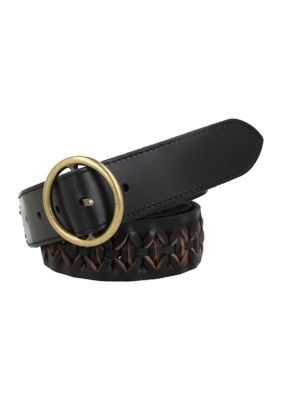 38 Millimeter Woven Leather Belt