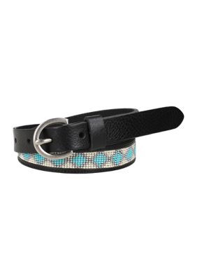 20 Millimeter Beaded Leather Belt