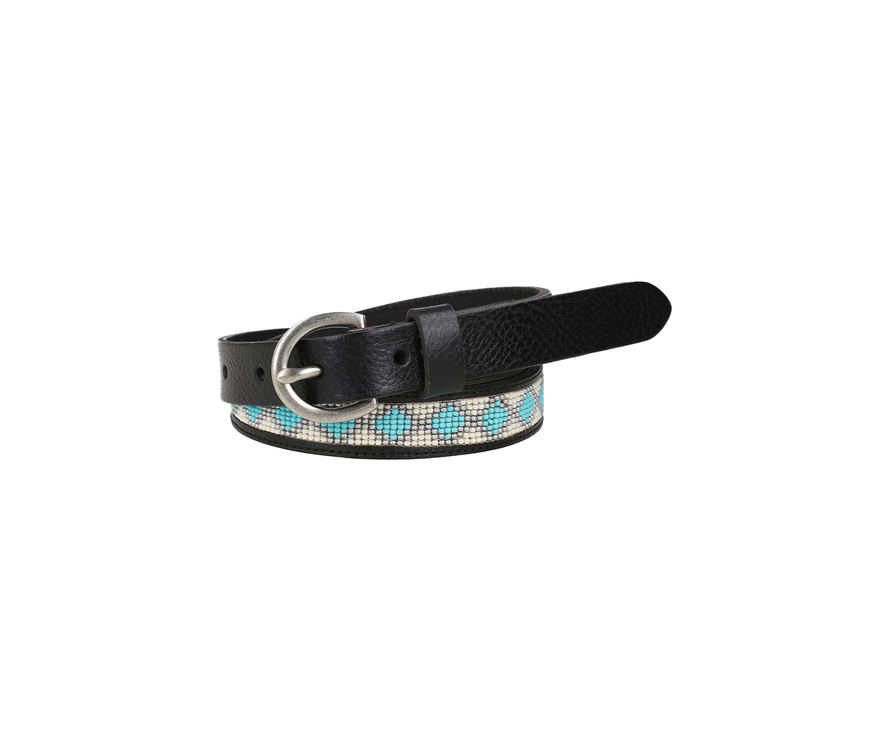 20 Millimeter Beaded Leather Belt