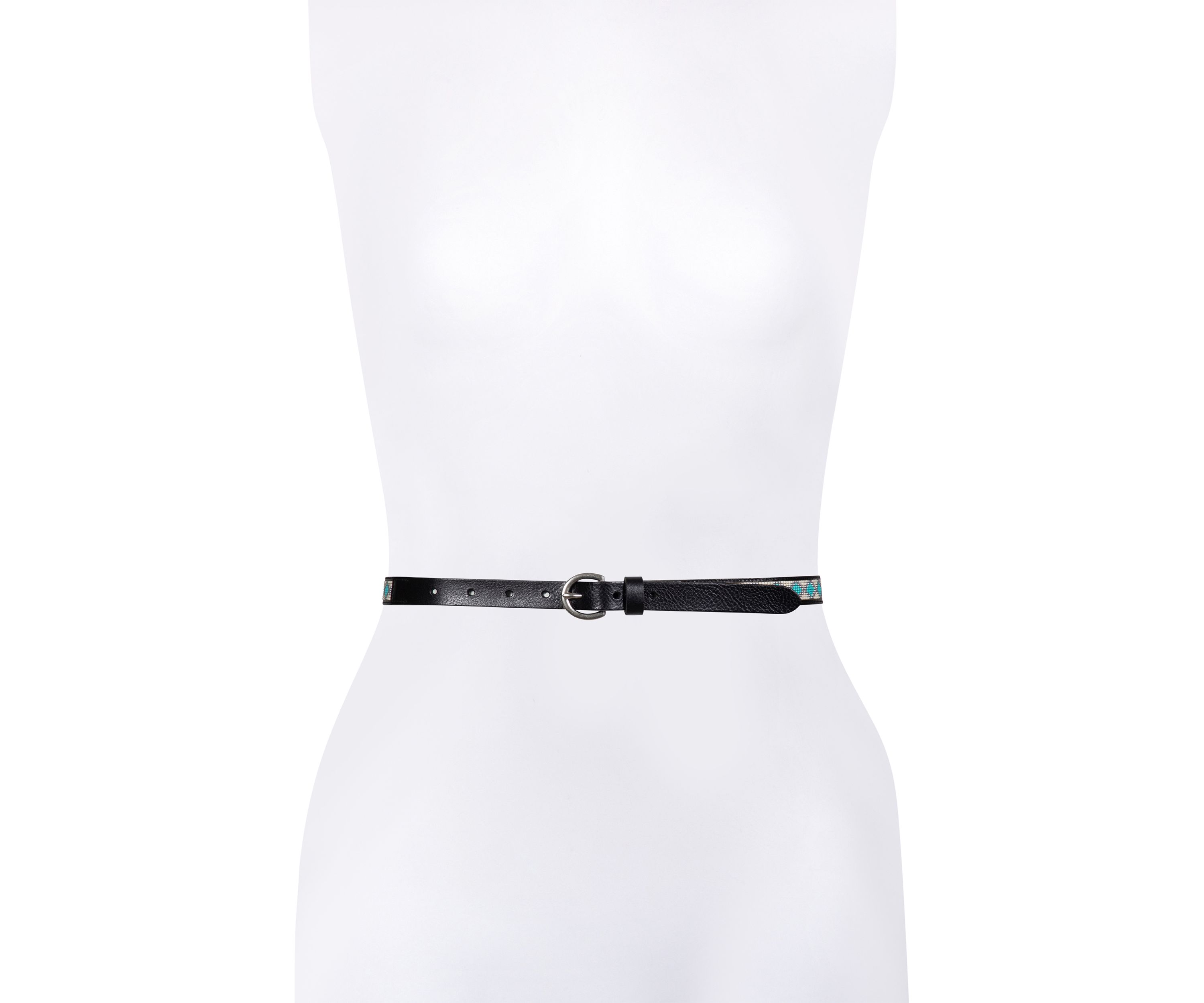 20 Millimeter Beaded Leather Belt