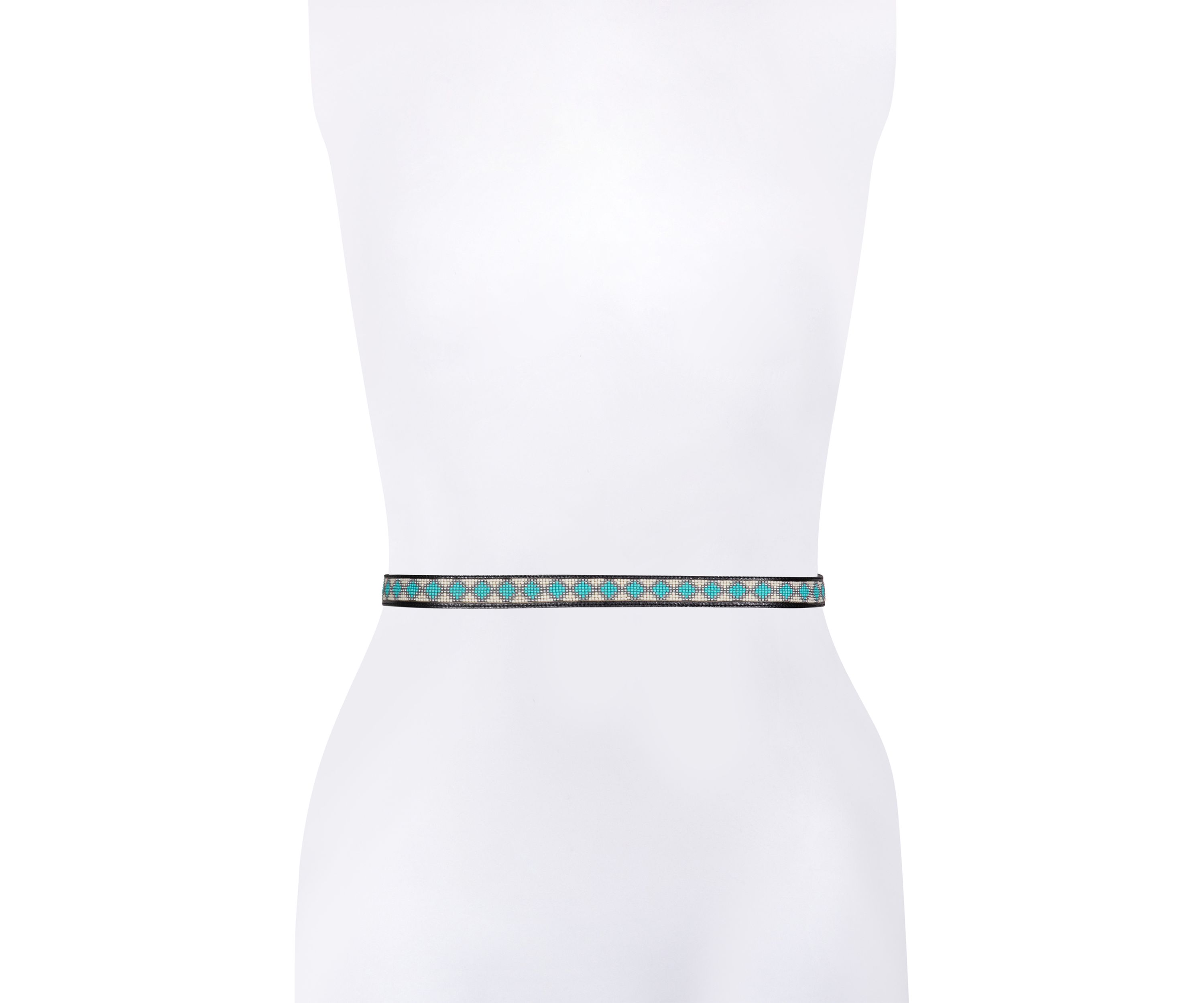 20 Millimeter Beaded Leather Belt
