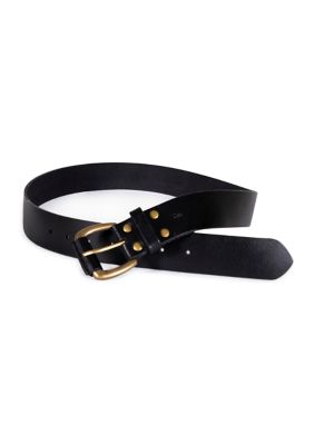 38MM Covered Roller Buckle Leather Belt