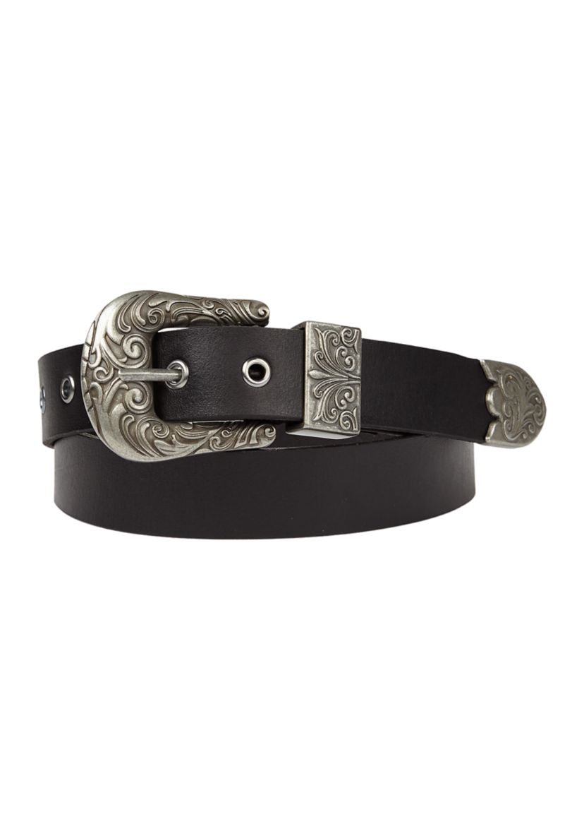30 Millimeter Western Belt with Eyelets 