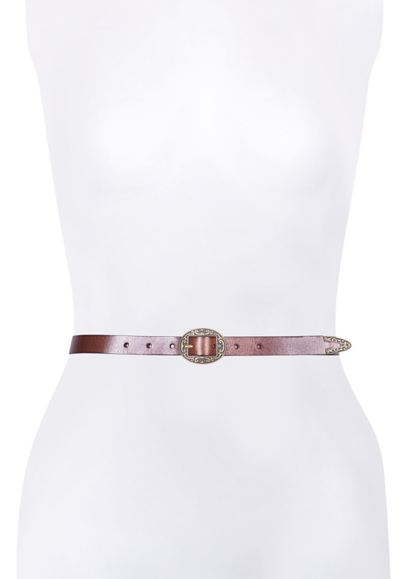 21 Millimeter Logo Western Center Bar Belt