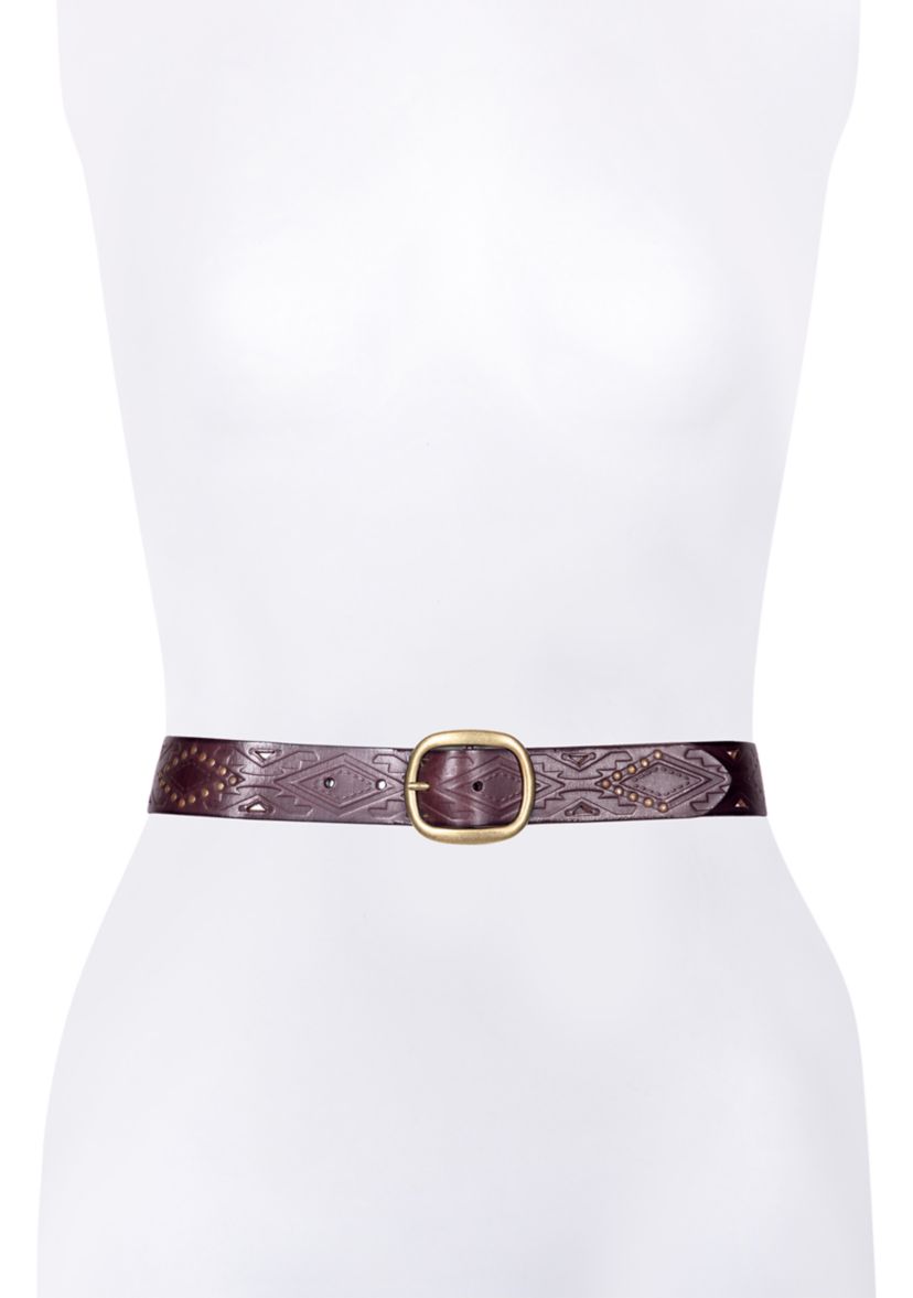 38 Millimeter Belt with Southwestern Embossing