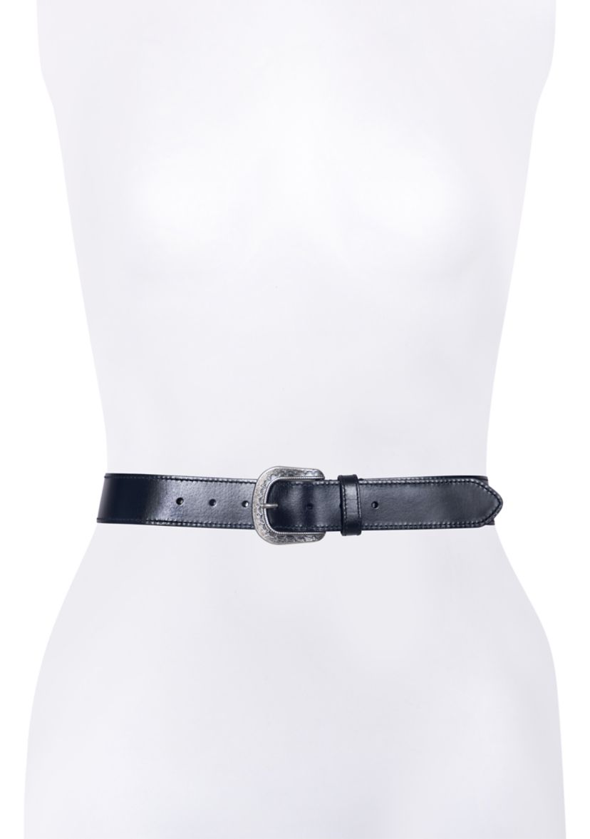 38 Millimeter Belt with Engraved Buckle