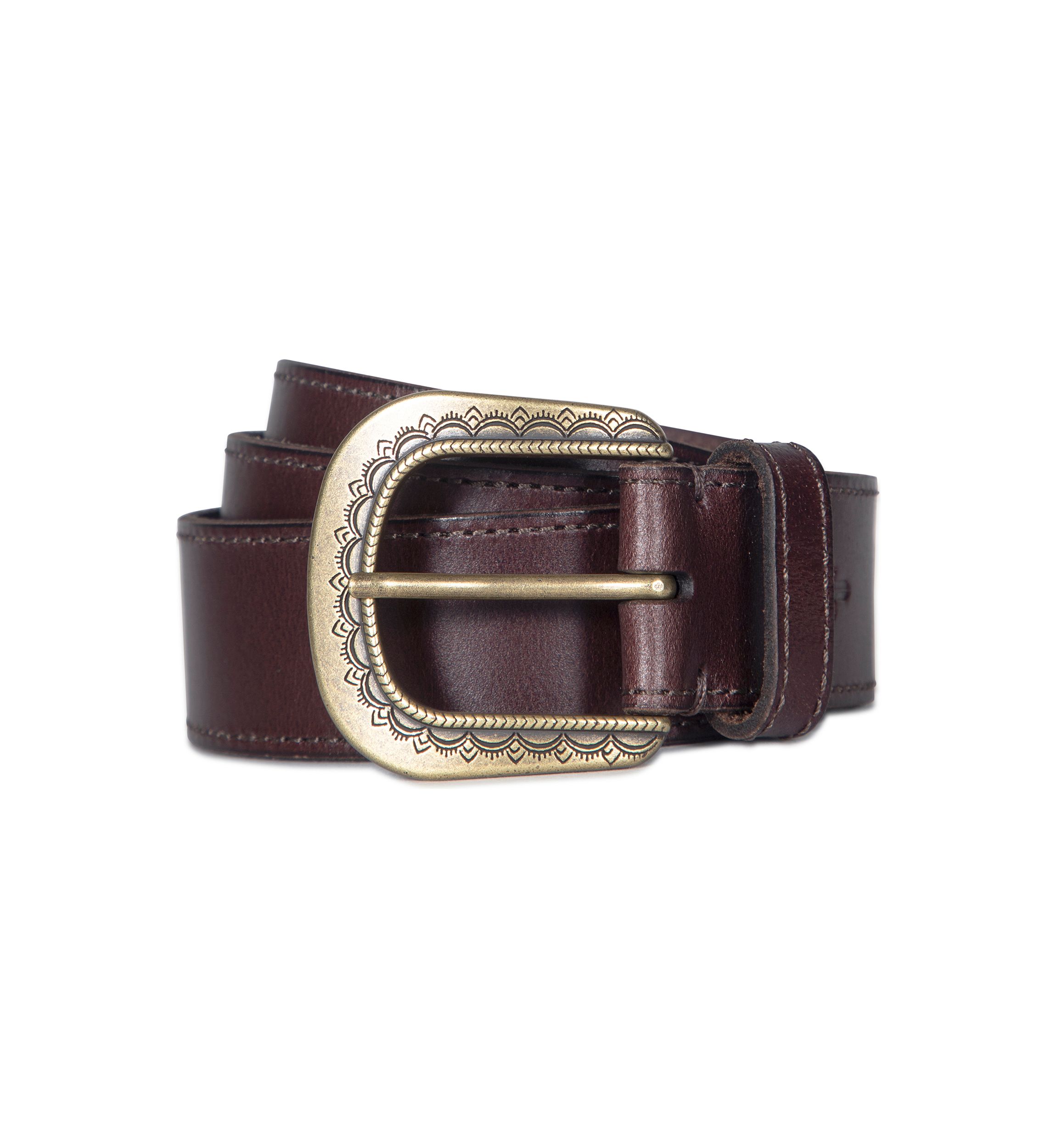 38 Millimeter Belt with Engraved Buckle