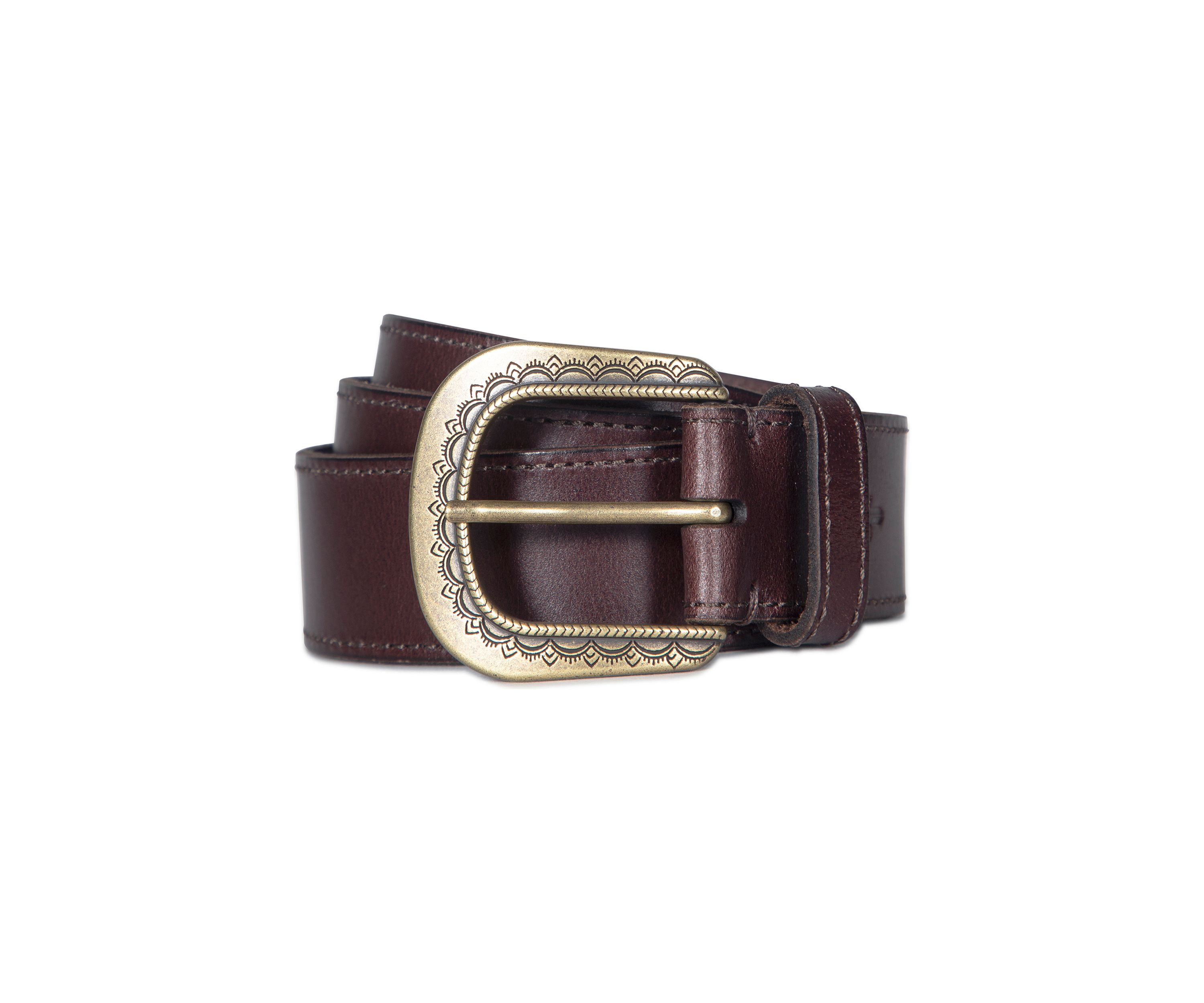 38 Millimeter Belt with Engraved Buckle