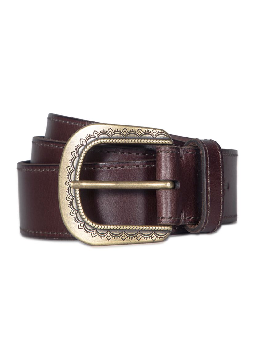 38 Millimeter Belt with Engraved Buckle